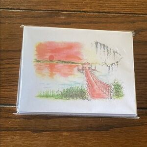 Hilton Head, SC Artist Alan Waitley  - Calibogue Sunset Notecards & Envelopes